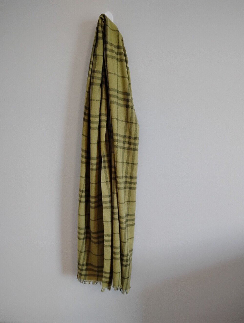 Olive Plaid Decorative Scarf Unbranded Made In Italy